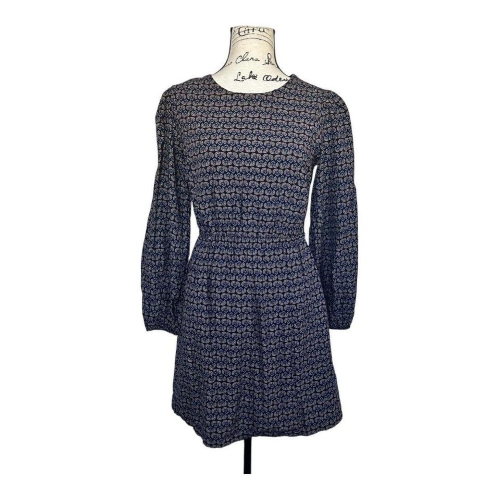 Boden Blue floral print long sleeve Boho Cottagecore Feminine Summer dress Sz 4